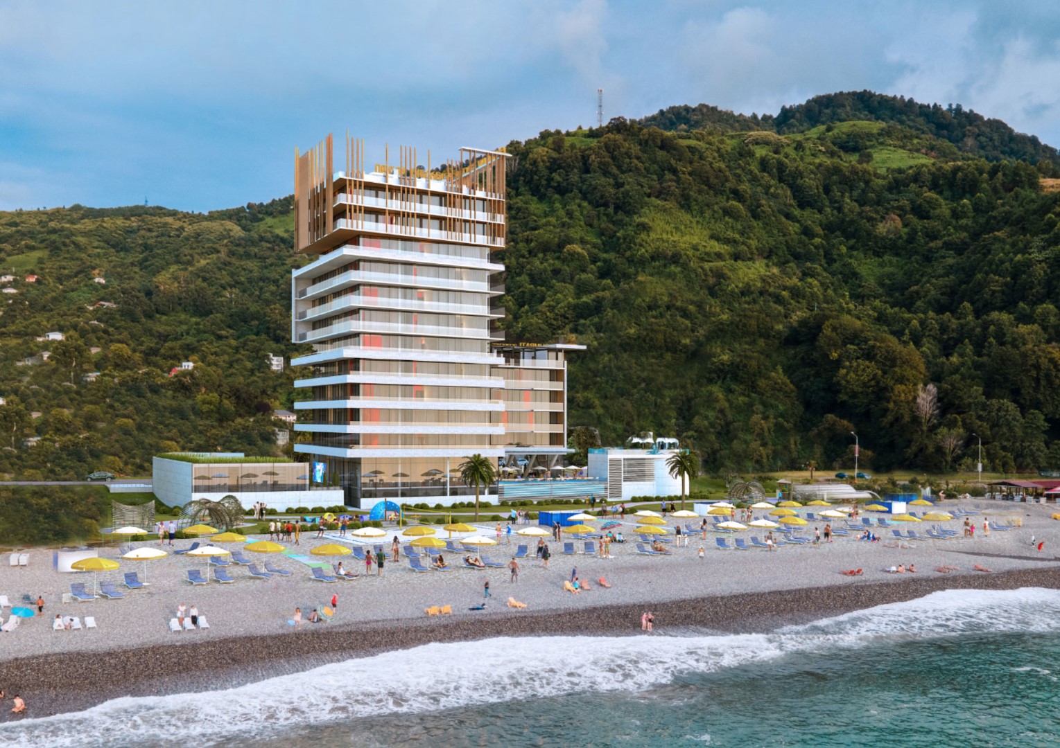 Batumi Rezydencja apartament nad samym brzegiem, widokiem na Morze Czarne i góry (32)