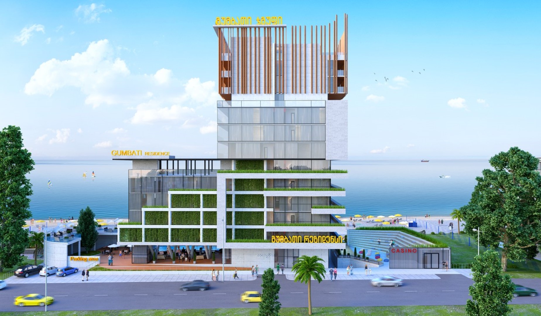 Batumi Rezydencja apartament nad samym brzegiem, widokiem na Morze Czarne i góry (35)