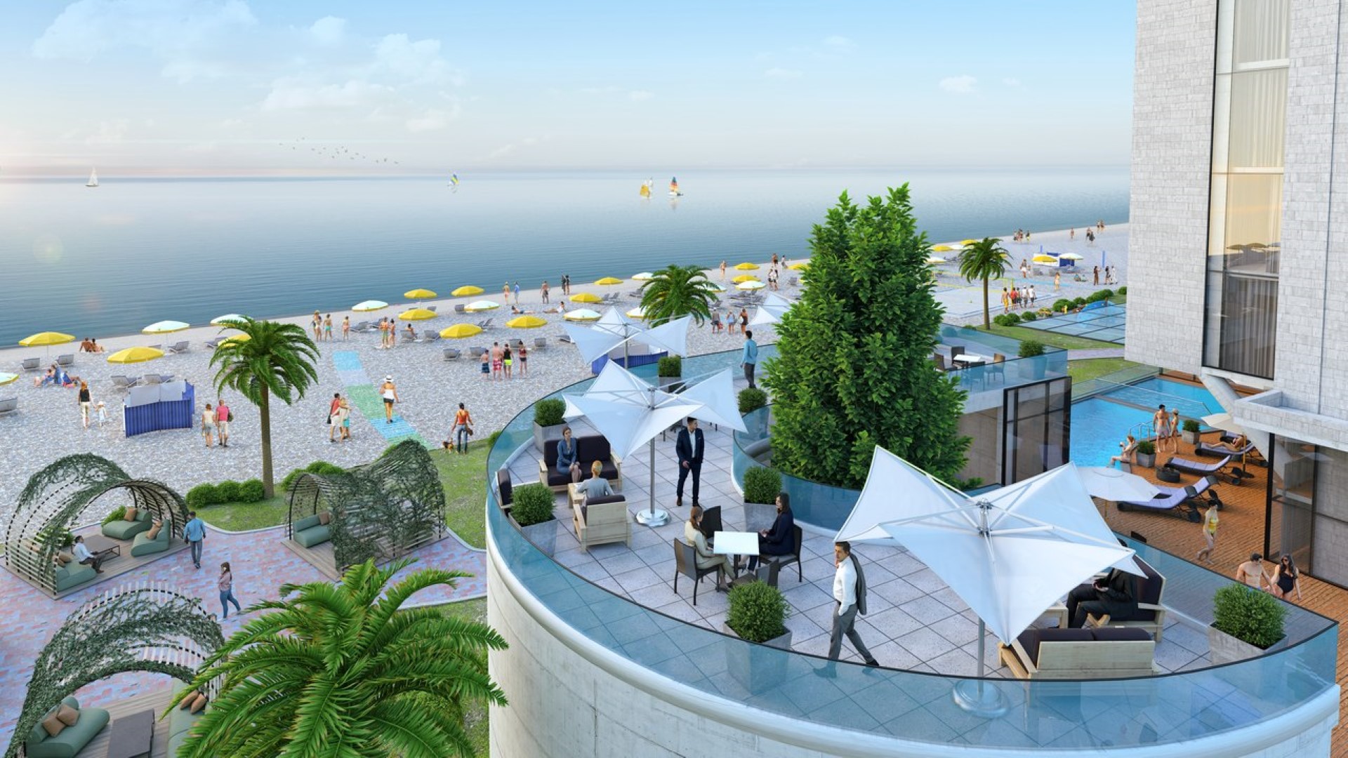 Batumi Rezydencja apartament nad samym brzegiem, widokiem na Morze Czarne i góry (36)