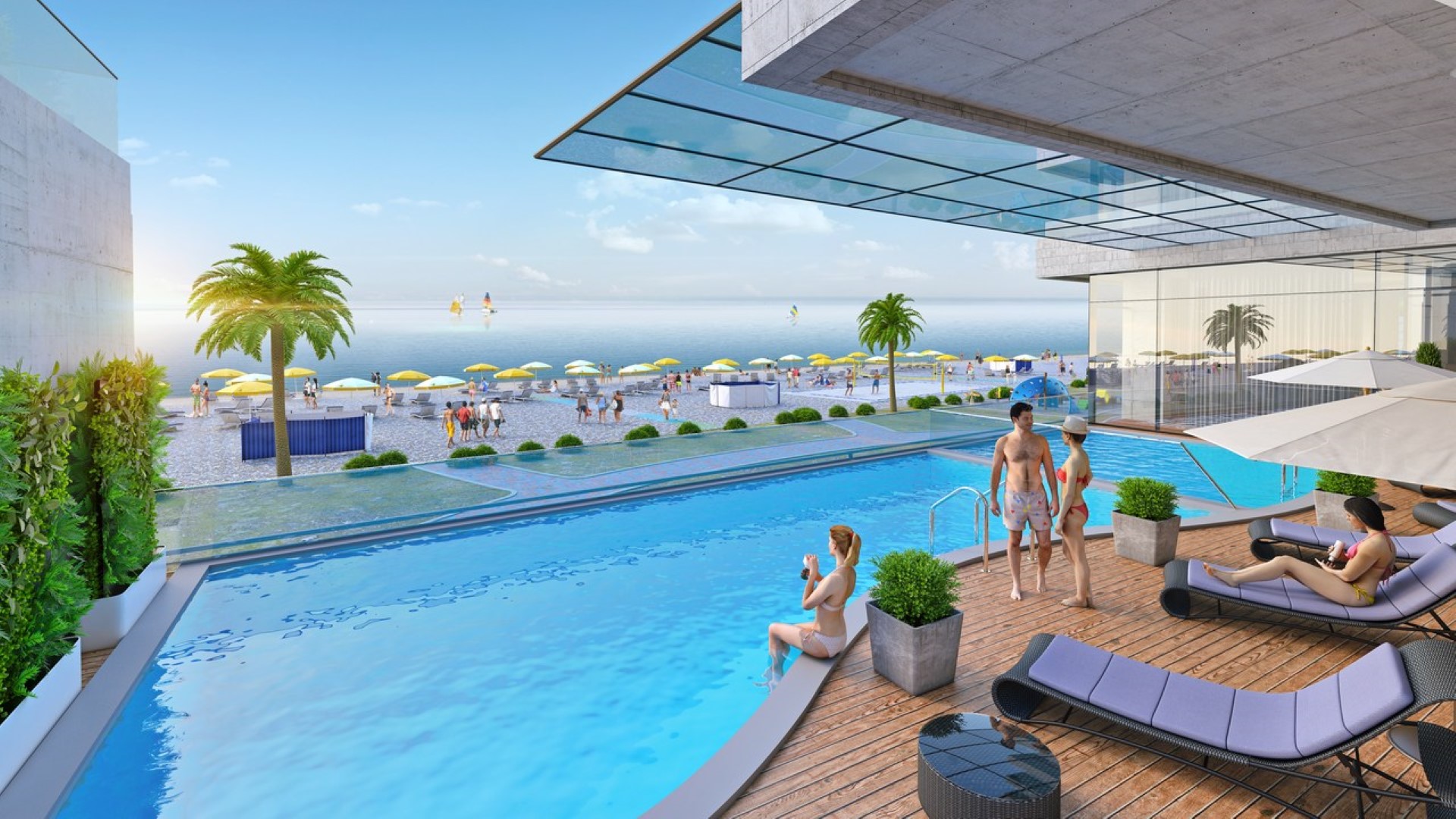 Batumi Rezydencja apartament nad samym brzegiem, widokiem na Morze Czarne i góry (37)