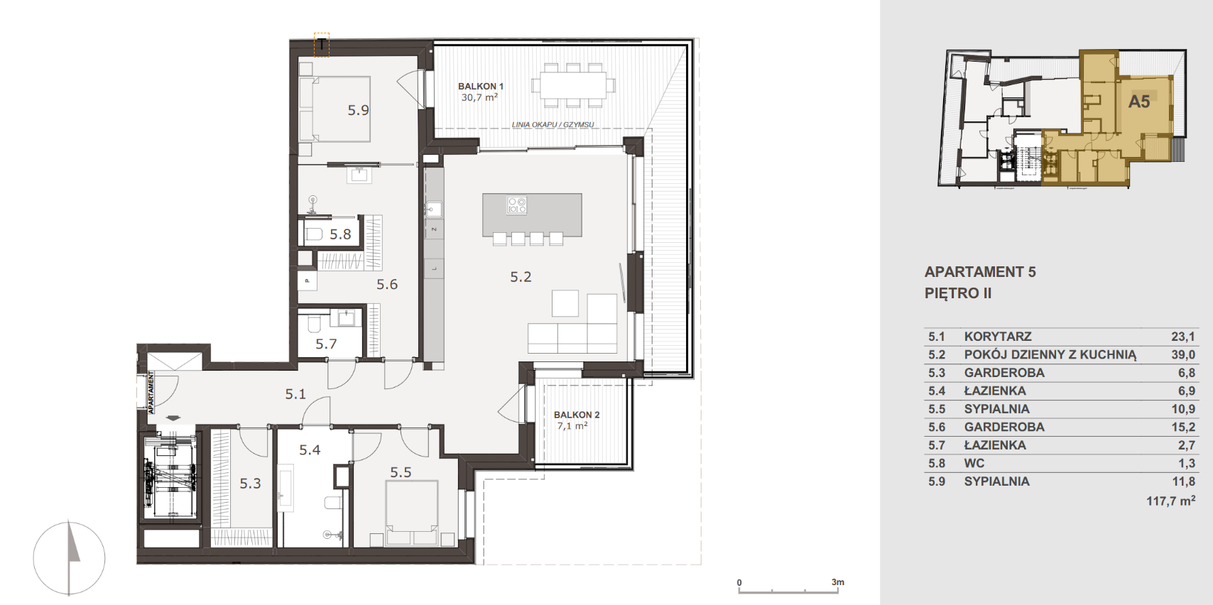 Międzyzdroje apartament 3 pokojowy 117,7 mkw z tarasem od strony morza (1)